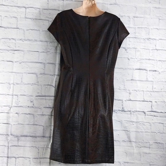 Chico's Animal Print Dress Sz 1.5 (Medium) Brown - Picture 3 of 4